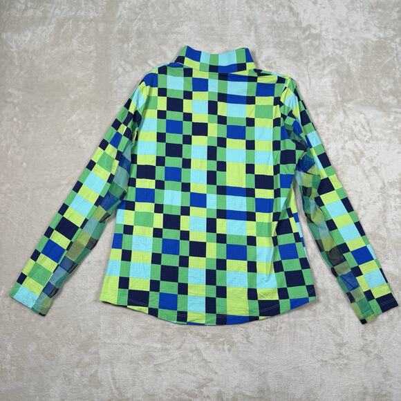 IBKUL Women's Long Sleeve Size Medium Abstract Print Activewear Top - Picture 5 of 8